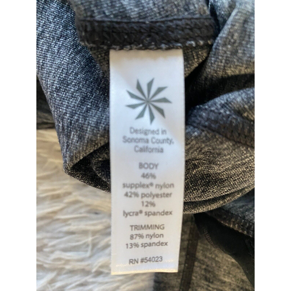 Athleta High Rise Plie Mesh Insert Tight Heather Grey black Size XXS Dance Barre - Picture 12 of 12